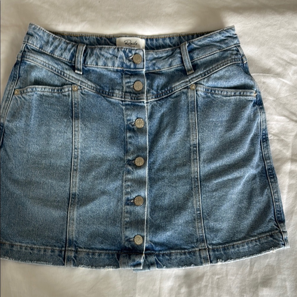 Rails Blue Denim Button-Front Pencil Skirt